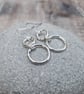 Sterling Silver 2 Circle Drop Earrings - JBJ1049 - Image 2