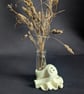Ainsley - Glow in the dark polymer clay & glass bud vase 
