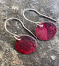   Red Copper  Circle Dangle Earrings - Image 6