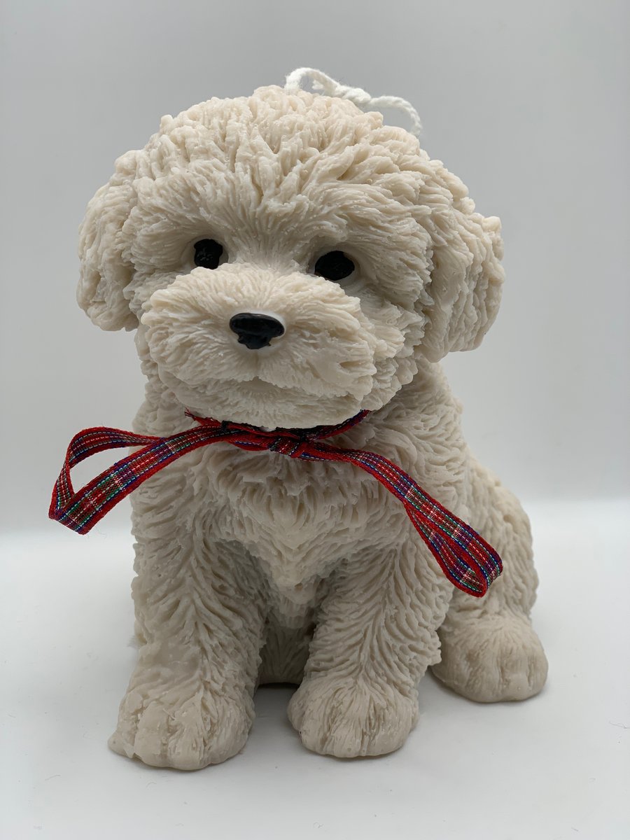 Large Decorative Soy Wax Dog Candle