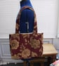 floral red  tote bag  - Image 1