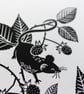 Brambles and Mice hand pulled screen print - Image 4