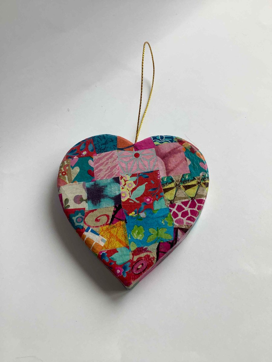 Pretty colourful hanging heart 