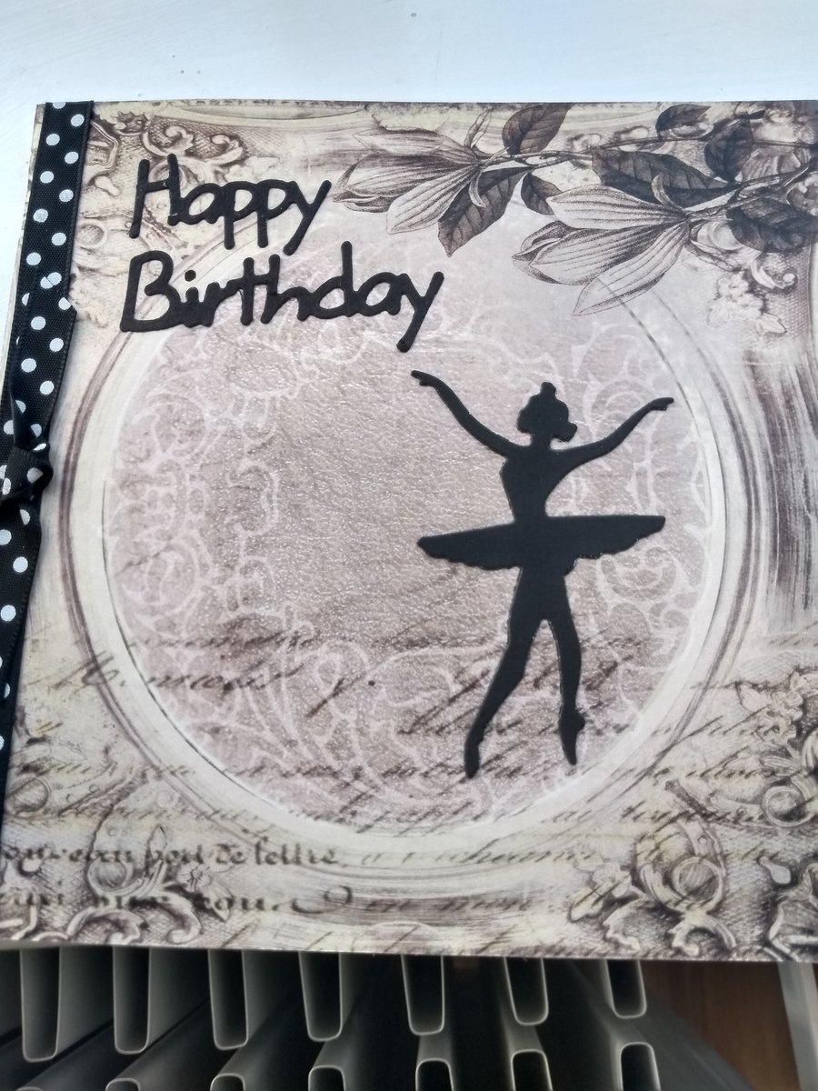Ballet dancer birthday card