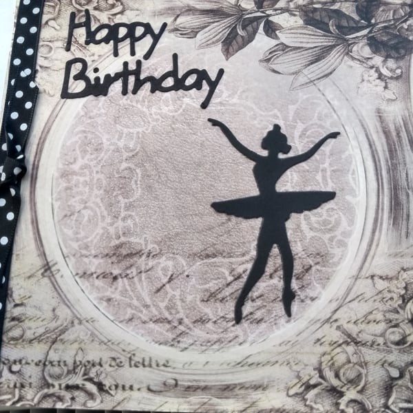 Ballet dancer birthday card