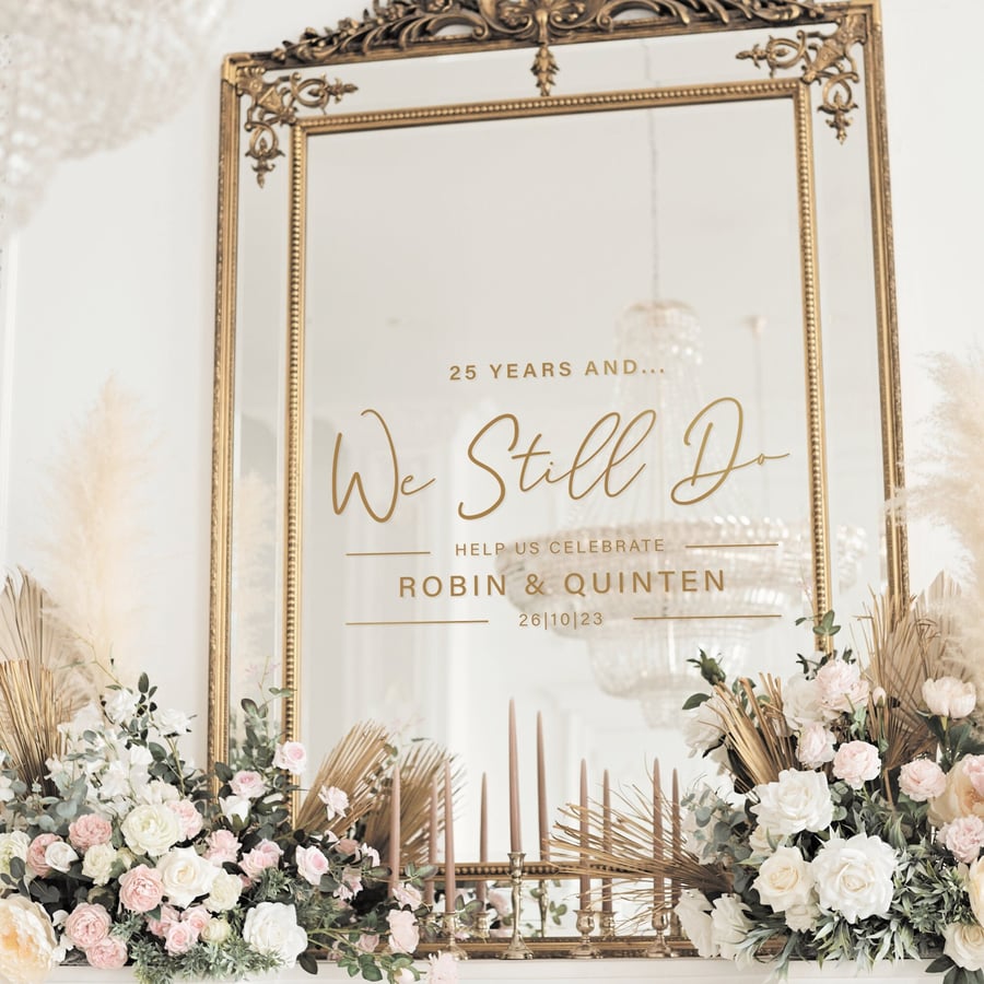 We Still Do Anniversary Celebration Sticker - Personalised Anniversary Decor