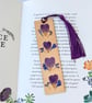 Pressed Flower Wooden Bookmark, Geranium Petals - Image 2