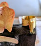 Sculptural Textured Brass Ring - Adjustable Contemporary Statement Ring - Image 1