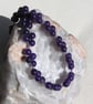 Purple Amethyst Crystal Gemstone Beaded Statement Necklace "Violet Joy" - Image 2