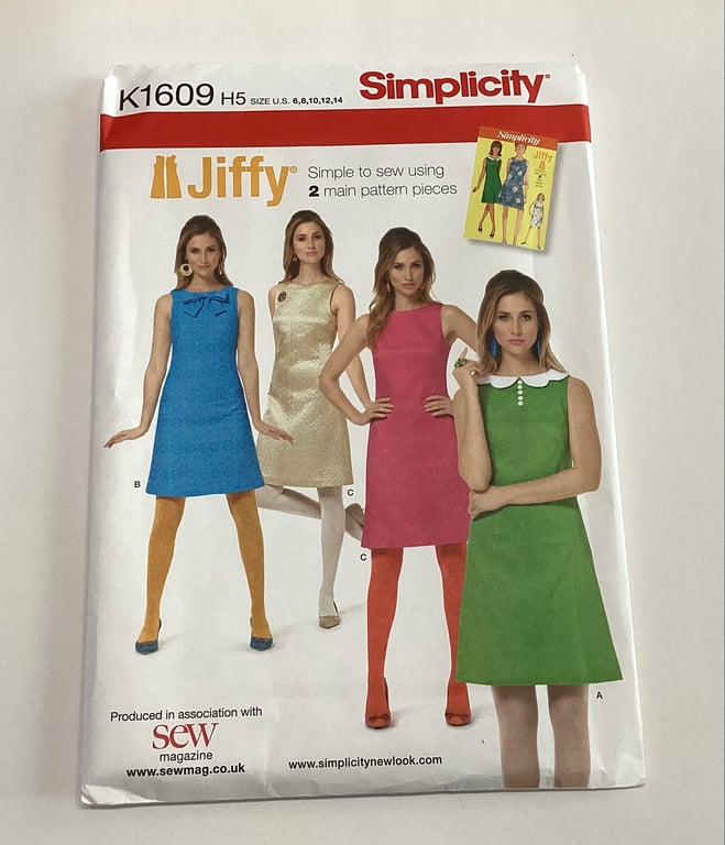 Sewing pattern, uncut, Simplicity k1609 dress pattern