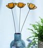 Stained Glass Yellow Poppy, Handmade Wild Flowers - Image 1