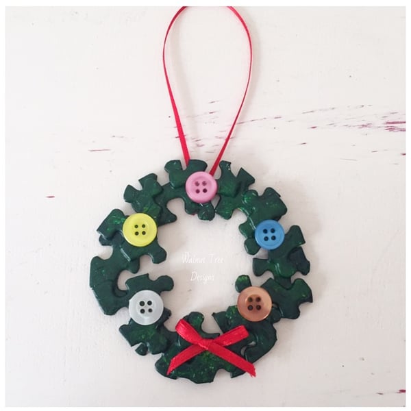 Jigsaw Wreath