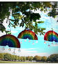 Tin Rainbow Mobile Decoration. Handmade from a coffee tin. - Image 3