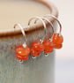 Carnelian & Silver Earrings in a Simple Hook Style - Image 6