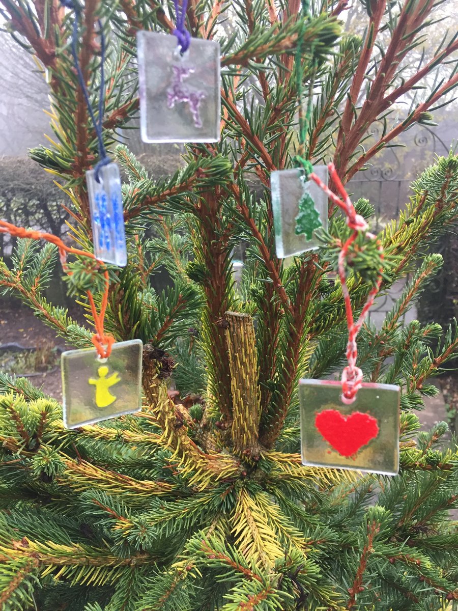 Set of five Christmas Tree pendants