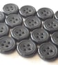 15mm 24L 4H design Solid Black Buttons (polyester) - Image 4