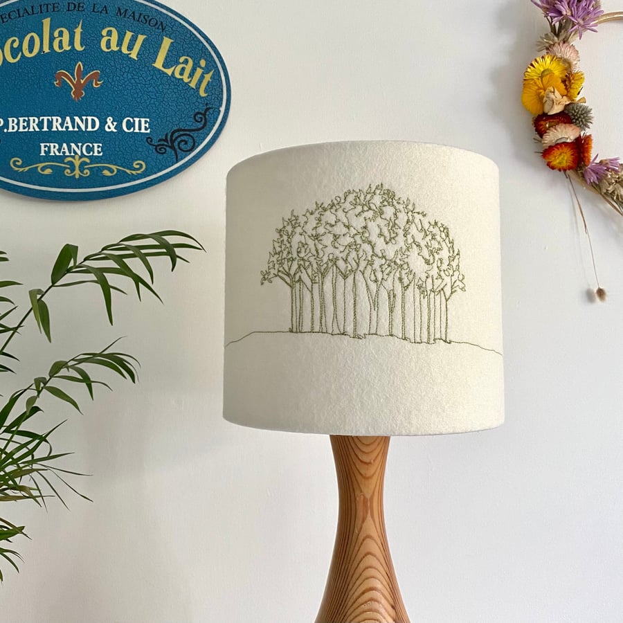 Nearly There Trees Embroidered Lampshade