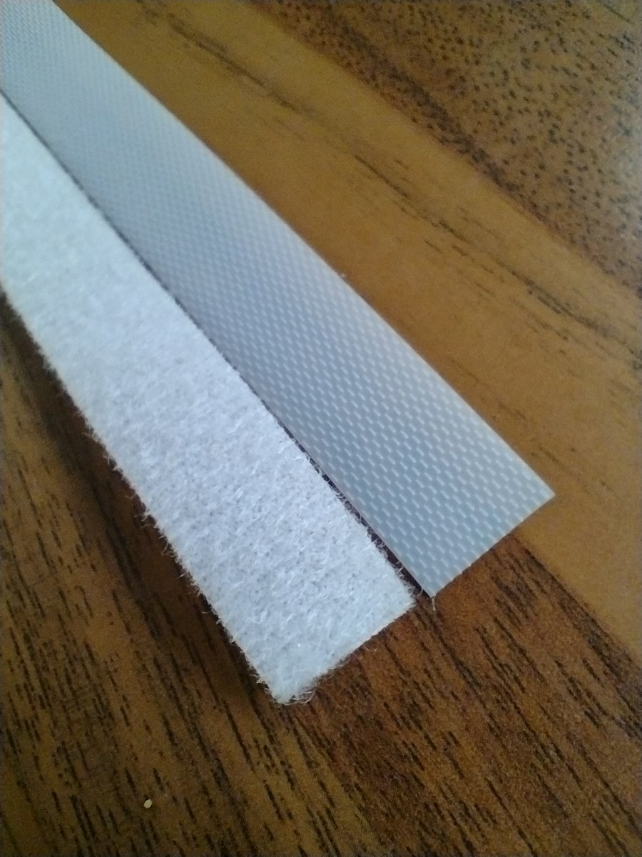 Micro Super Thin Slim Hook and Loop strips 12.5mm wide, 1m long