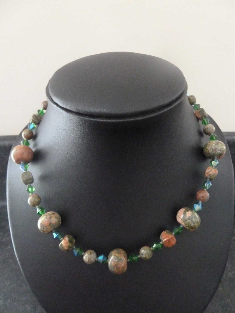 SALE unakite necklace