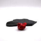 small glass red football bird