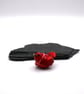 small glass red football bird