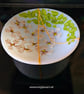 Unique Handmade Fused Glass Bowl "Dogwood" with Kintsugi repair - Image 2