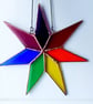 Stained Glass Rainbow Chakra Star Suncatcher - Image 8
