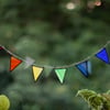 Stained glass rainbow bunting suncatcher