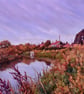 A5 Blank Greeting Card Boats Nordelph Norfolk  - Image 1