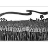 Original lino cut print "Fields of wheat (monochrome)"