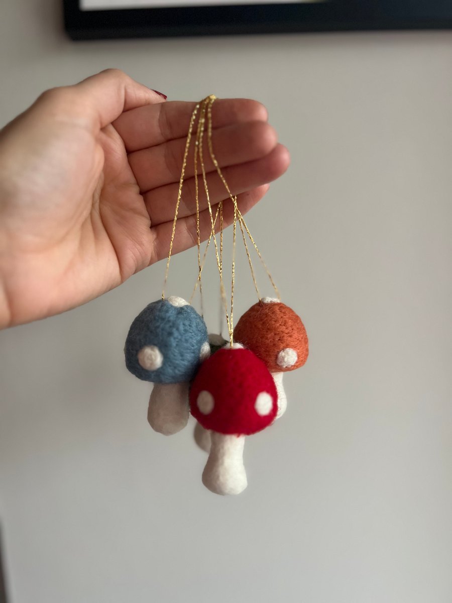 Felt mushroom decoration
