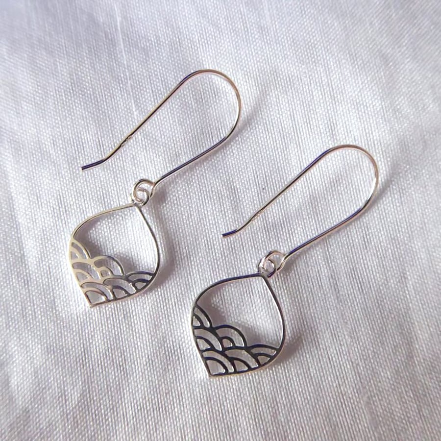 Sterling Silver Sea Waves Earrings