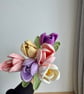 Crochet Tulips Bouquet Summer Seconds Colorful Flowers Bouquet Home Decor  - Image 3