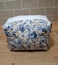 Navy blue and beige toiletry bag