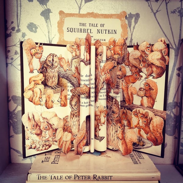Beatrix Potter’s Squirrel Nutkin Book Sculpture