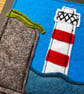 The Lighthouse - Felt Freehand Embroidery card - Image 2