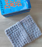 Granny Square Book Sleeve - Book Wrap - Grey Crocheted Book Sleeve - Image 6