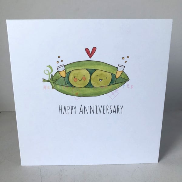 Happy Anniversary card peas in a pod