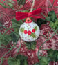 Holly Berry hand-painted Christmas ceramic bauble - Image 4