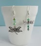 Mismatched Iridescent Dragonfly Earrings - Image 4