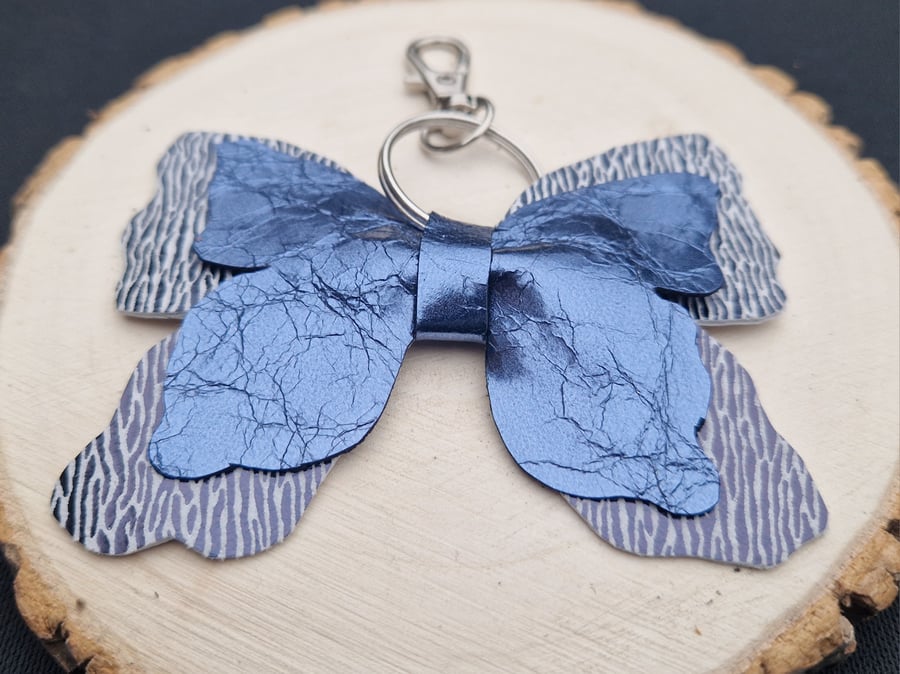 Leather Butterfly Bag Charm