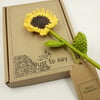Crochet Sunflower  - Alternative to a Greetings Card 