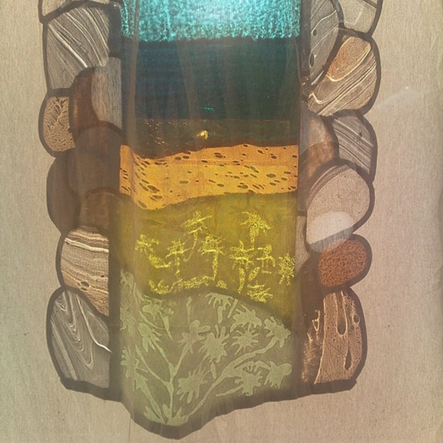 From Branscombe Beach, Stained Glass Panel