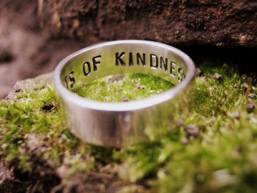 Personalized Silver Ring - In the band (Unisex)