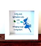 Cornish Sea Glass Fairy blowing wishes Framed Picture Art Mystical, Magical gift