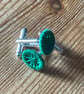 Dorset Button Cufflinks, Emerald - Image 1