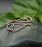SALE - Hammered Copper Teardrop Swirl Earrings with Teal Faceted Glass Beads - Image 2