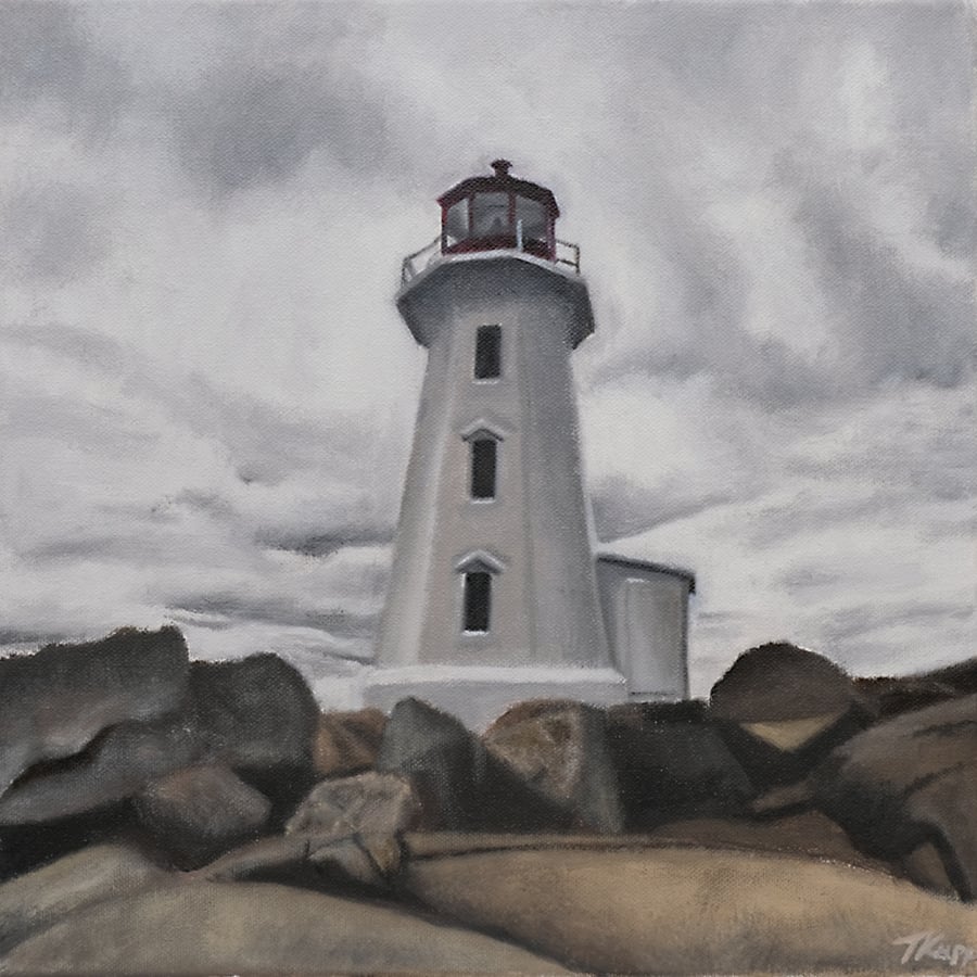 Lighthouse Oil Painting