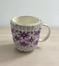 Lilac flowers hand knit mug hug - Image 2