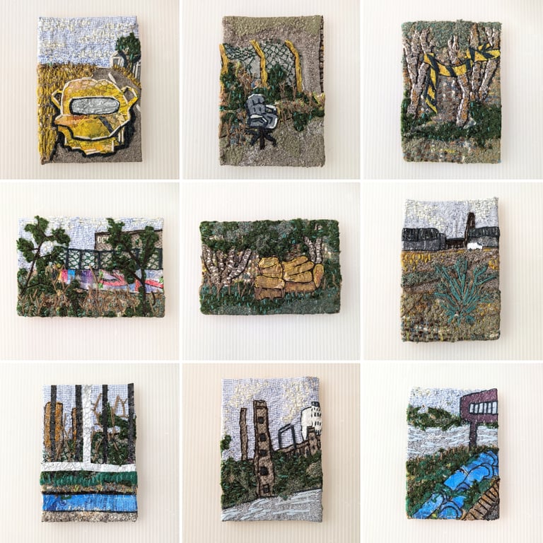 Edgelands Textile Art series - UNFRAMED